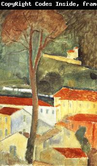 Amedeo Modigliani landscape at cagnes